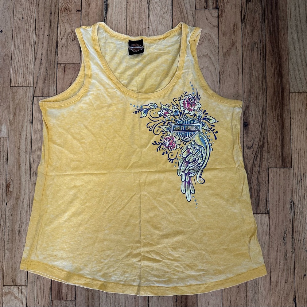 New Harley-Davidson Yellow Graphic Tank Top size XL